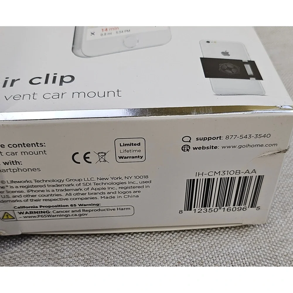 iHome Auto Cup Holder‎ Gooseneck Car Mount & Air Vent Clip Mount Universal Fit